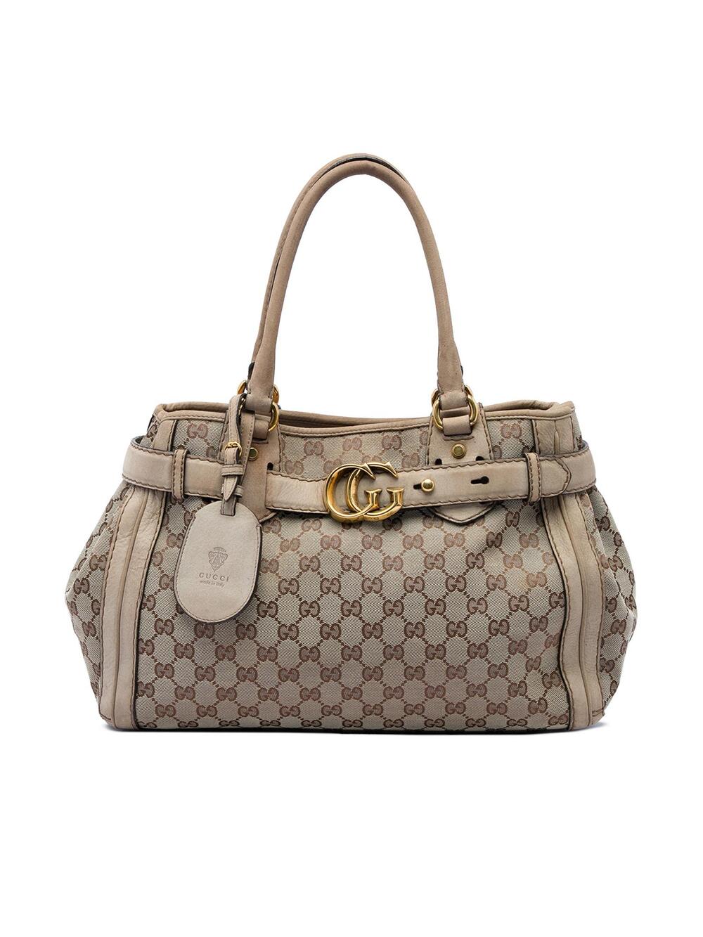 Gucci Gg Canvas Running Tote Pre-Loved #360999G69B